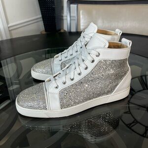 Christian Louboutin Louis Strass Swarovski Crystals Hightop Sz 12 US
